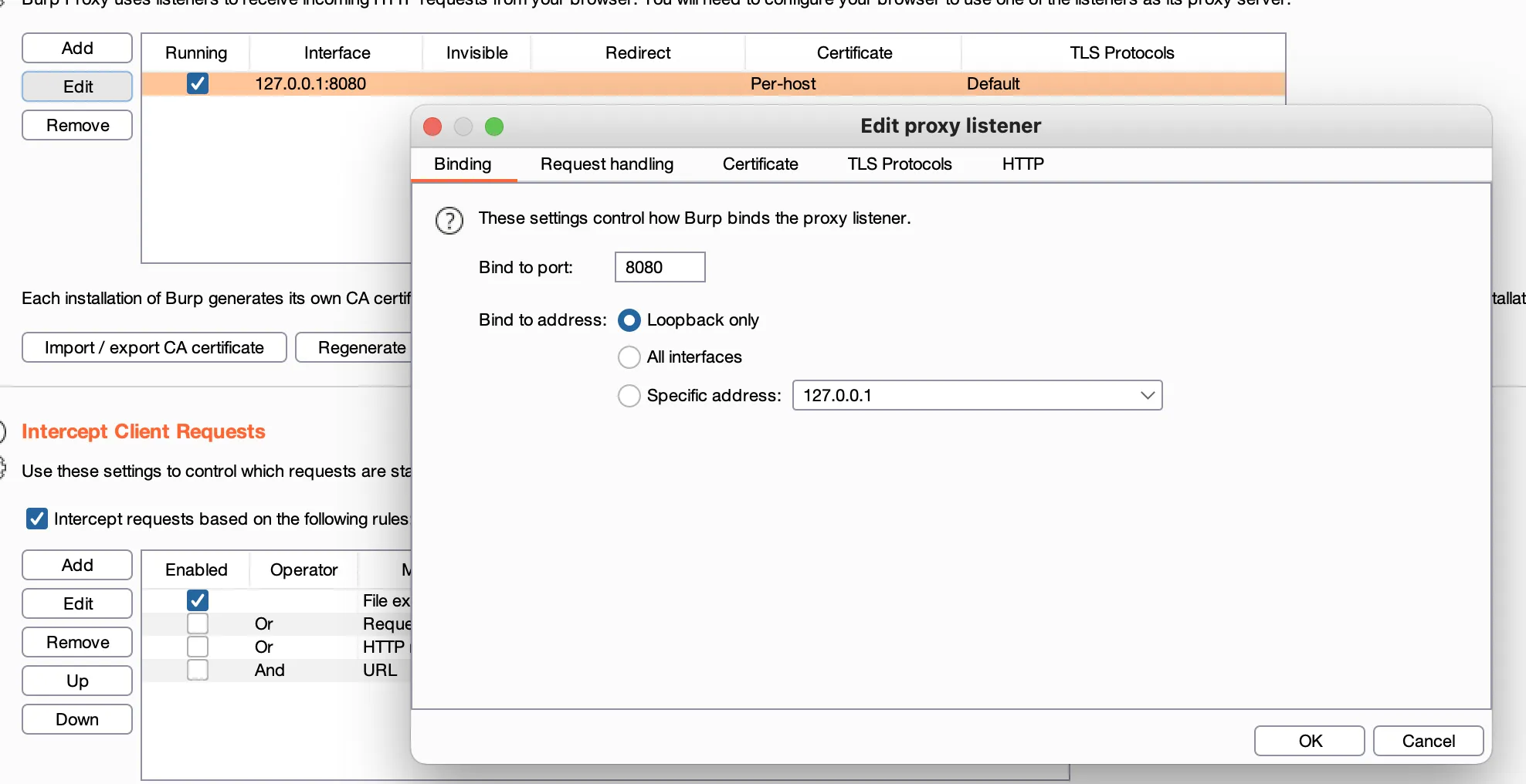 setup proxy